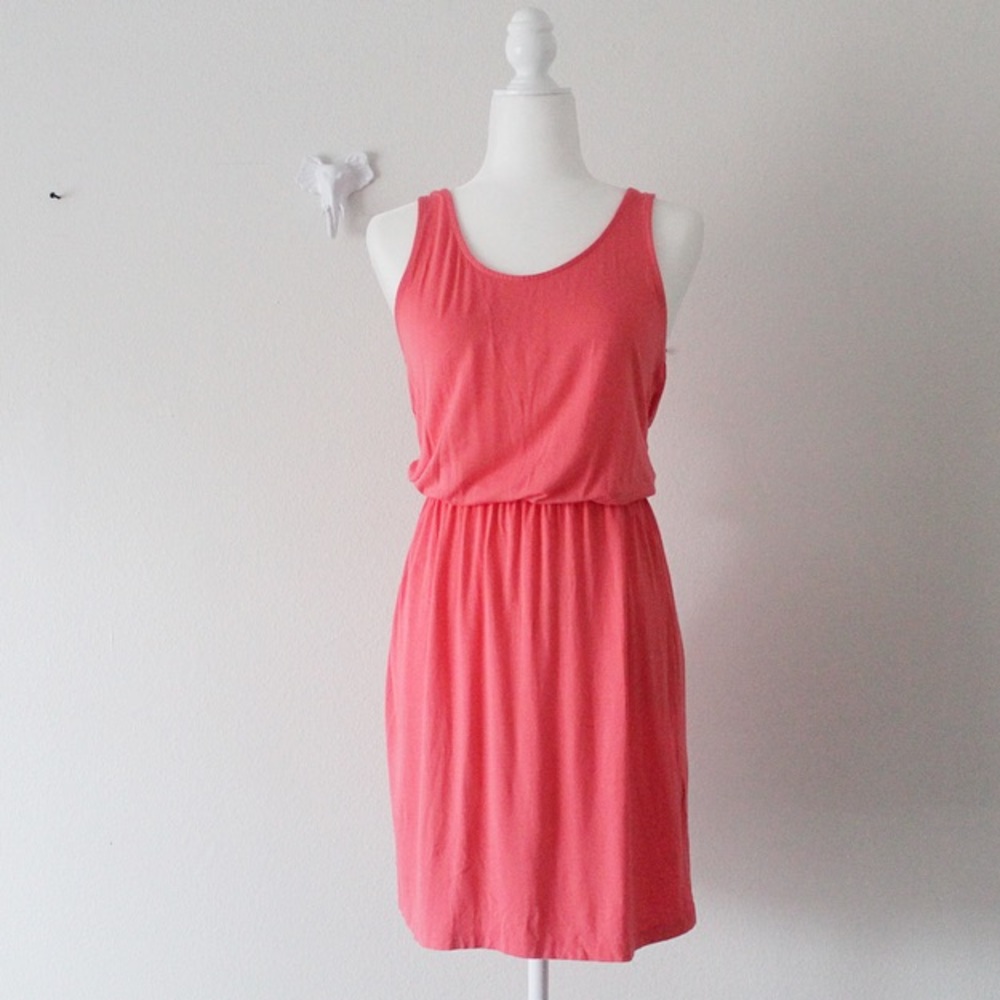 🍒H&M Coral Relaxed Tank Top Dress